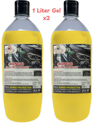bongoproduction Paste Car Polish for Tyres, Dashboard, Leather, Metal Parts, Chrome Accent, Bumper(2000 ml)