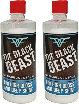 THE BLACK BEAST Liquid Car Polish for Bumper, Chrome Accent, Dashboard, Exterior, Headlight, Leather, Metal Parts(400 ml, Pack of 2)