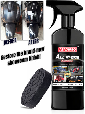 airomiq Liquid Car Polish for Metal Parts, Dashboard, Tyres, Leather(250 ml, Pack of 1)