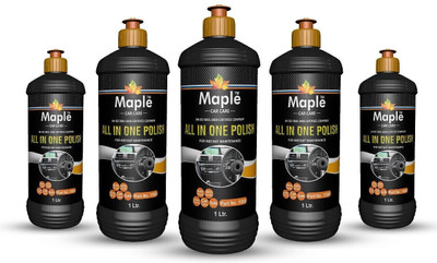 Maple Paste Car Polish for Dashboard, Tyres, Metal Parts(1 L, Pack of 5)