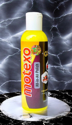 MOTEXO Liquid Car Polish for Metal Parts, Chrome Accent, Bumper, Windscreen, Tyres, Exterior, Leather, Dashboard(200 ml, Pack of 1)
