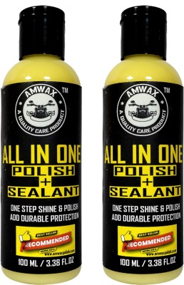 amwax Liquid Car Polish for Bumper, Leather, Dashboard, Exterior, Tyres, Metal Parts(240 ml, Pack of 2)