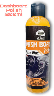 V4 CARE Liquid Car Polish for Dashboard, Leather, Bumper, Tyres, Exterior(200 ml, Pack of 1)