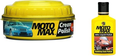 Motomax Paste Car Polish for Exterior, Dashboard(230 g, Pack of 2)