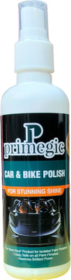 PRIMEGIC Liquid Car Polish for Metal Parts, Leather, Windscreen, Tyres, Exterior, Dashboard, Chrome Accent, Bumper(200 ml, Pack of 1)