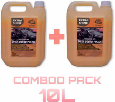 V4 CARE Paste Car Polish for Dashboard, Leather, Bumper, Exterior(10 L, Pack of 2)