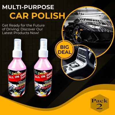A S AUTO Paste Car Polish for Bumper, Chrome Accent, Dashboard, Exterior, Headlight, Leather, Tyres(600 ml, Pack of 2)