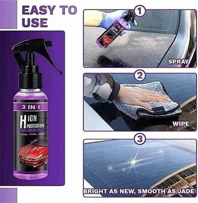 Shineshake Liquid Car Polish for Metal Parts, Windscreen, Bumper, Headlight, Dashboard, Leather, Chrome Accent(100 ml, Pack of 1)