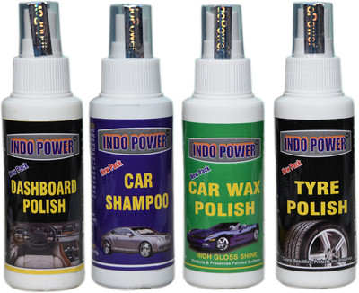 INDOPOWER MODEL CCN352 Dashboad polish 100ml.+Tyre Polish 100ml.+Car Shampoo 100ml.+ Cae Wax Polish 100ml. Vehicle Interior Cleaner(400 g)