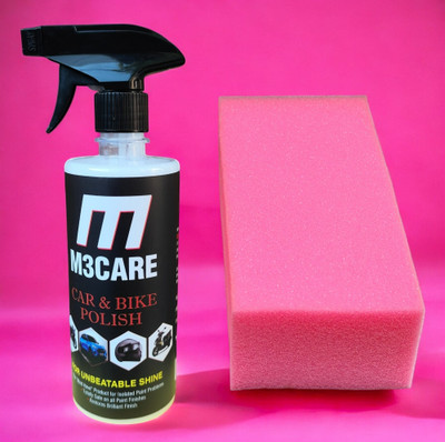 M3CARE Liquid Car Polish for Dashboard, Bumper, Chrome Accent, Exterior, Leather, Metal Parts, Tyres(600 ml, Pack of 1)