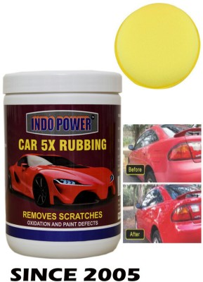 INDOPOWER BR1252-CAR WAX 5X RUBBING 1 kg.+ One Foam Applicator Pad. Car Washing Liquid(1000 ml)