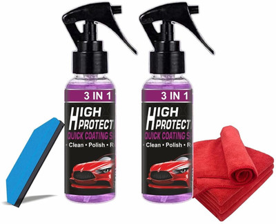 swiss gold Liquid Car Polish for Tyres, Dashboard, Leather, Windscreen, Headlight, Exterior(400 ml, Pack of 2)