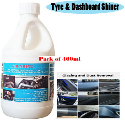 S R SHINE Liquid Car Polish for Dashboard(400 ml, Pack of 1)
