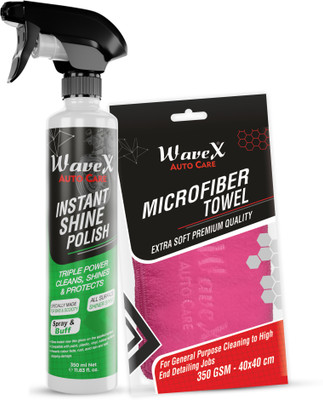 Wavex Liquid Car Polish for Exterior, Metal Parts, Chrome Accent, Exterior(350 ml, Pack of 2)