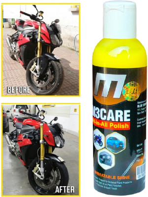 M3CARE Liquid Car Polish for Metal Parts, Chrome Accent, Bumper, Windscreen, Dashboard, Headlight, Leather(200 ml, Pack of 1)