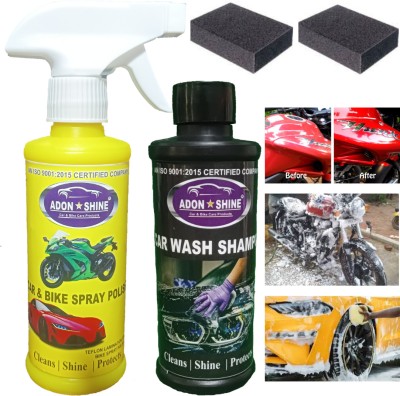 ADON SHINE Liquid Car Polish for Chrome Accent, Metal Parts, Tyres, Windscreen(500 ml, Pack of 2)