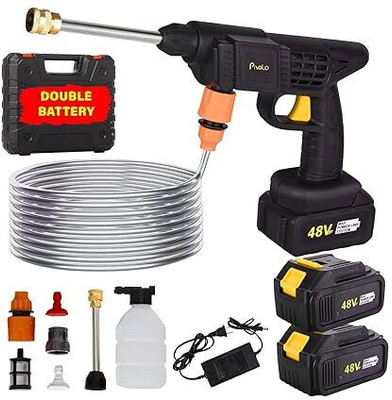 Ornelo 48V Double Battery Cordless High Pressure Washer with Adjustable 3 in 1 Nozzle Spray Gun