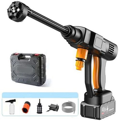 AADGEX 6 in 1 Nozzle 50 bar High Pressure 48v Cordless Portable Car Washer Gun Pressure Washer