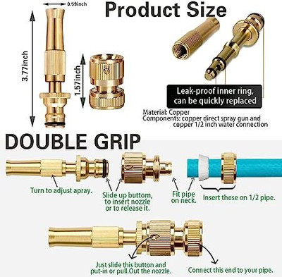 TINSUHG Brass Water Spray Nozzle Spray Gun