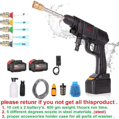 KINGFORU Cordless 48V Wireless High Pressure Car Washer Gun with 5 tips Pressure Washer Pressure Washer