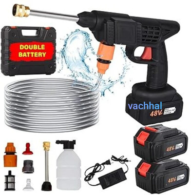 Vachhal Cordless Rechargeable Pressure Washer Gun with 2 Batteries | Car Washing Pump Pressure Washer
