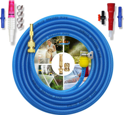 SUNICE 30 METER BRAIDED BLUE HOSE PIPE (DIAMETER: 14mm) & Accessories Spray Gun
