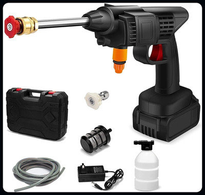 KINGFORU Portable Cordless Rechargeable Pressure Car Washer gun-A Pressure Washer