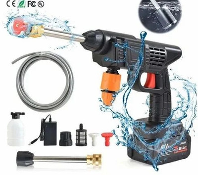 KINGFORU Wireless High Pressure Washer Water Spray Gun Portable(Car/Home)24V/5 Spray Gun