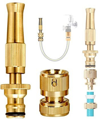 GVJ TRADERS Brass Nozzle Water Gun Spray Hose Nozzles For Gardening And Washing Spray Gun