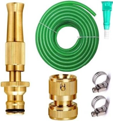 CARTSPACE Brass Nozzle Water Spray Gun Jet High Pressure 10 Mtr Hose Pipe Spray Gun Spray Gun