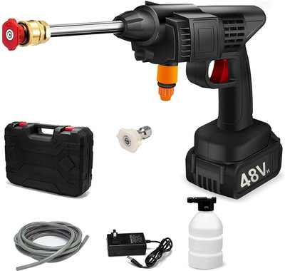 Omphalos High Pressure Car Washer, Cordless 48V Powerful Washer, 2 Battery Spray Gun