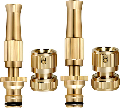 SUPERMALL Brass Water Spray Nozzle Adjustable Suitable for 1/2” Watering Pipe | 2pcs Spray Gun