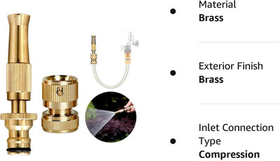 PGK TRADERS Brass WaterHose Nozzles Pipe For Gardening And Washing Spray Gun Spray Gun
