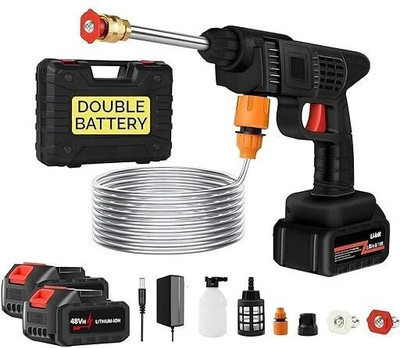 Zentrova WEAMALIYA-Cordless Pressure Washer Gun Car Wash Bike Washing Cleaning 2 Battery Spray Gun