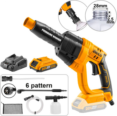 INGCO Lithium-ion pressure washer with 2.0AH battery and fast charger Pressure Washer