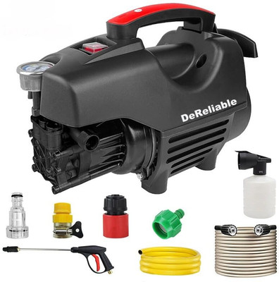 DeReliable 2200W 180Bar High pressure Washer with 10 Meter hose pipe 10L/H Flowrate, Gunjet Pressure Washer