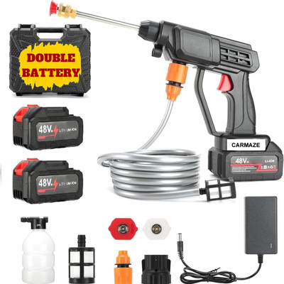 Jemply Double Battery Portable Pressure Washer gun with Rechargeable Battery 12000mah Pressure Washer
