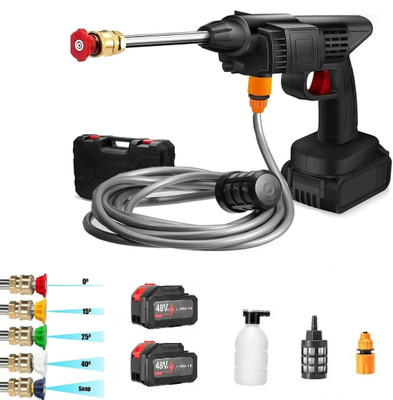 Rexmon Wireless Pressure Washer 48V Rechargeable Electric Gun with 2 batteries & 5 tips Pressure Washer