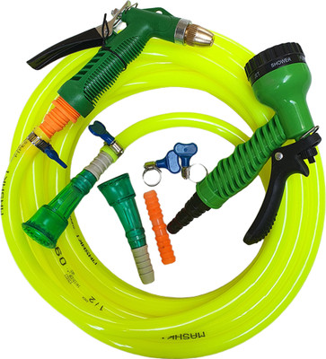 MASHKI 1/2 Inch 10 Meter (32.5 Feet) Flexible Water Hose Pipe Spray Gun