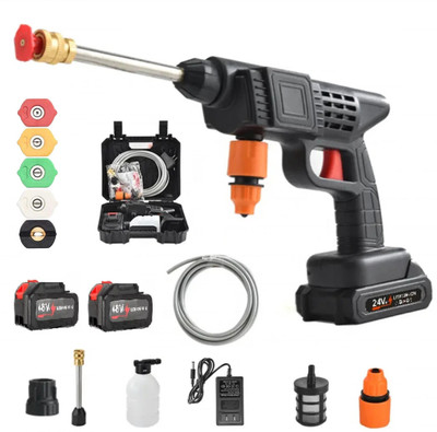 CLVMART 48V Portable Pressure Washer Gun with 2 Rechargeable Batteries and 5 tips Pressure Washer