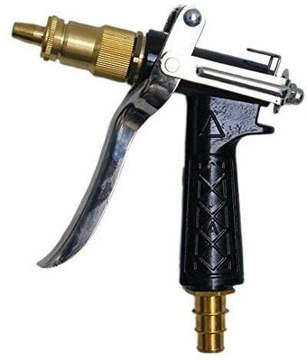 Fulkiza Brass High Pressure Hose Nozzle Adjustable Water Spray Gun with Clamp Spray Gun