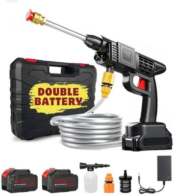Ornelo Car washer Gun with DoubleRechargeable Battery Pressure WasherGun PressureWasher Pressure Washer