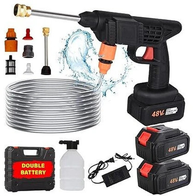 SELVIE Cordless Portable Wireless Pressure Washer Gun 48V (2 BATRI) Spray Gun