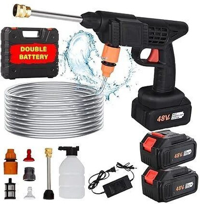 Zenluxe Cordless Portable Wireless Pressure Washer Gun 48V( Double Battery) Spray Gun