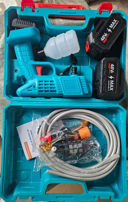 SELVIE (Double Battery.) Cordless Portable Wireless Pressure Washer Gun Pressure Washer