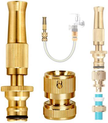 Bimperial Water Spray Gun Car Bike Washing Nozzle Water Pressure Booster Brass Nozzle Pressure Washer