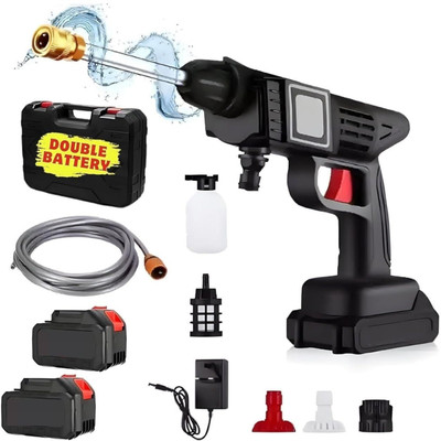 KINGFORU High Pressure Washer Car 18V Rechargeable Electric Machine, 3 in 1 Nozzle-02 Pressure Washer
