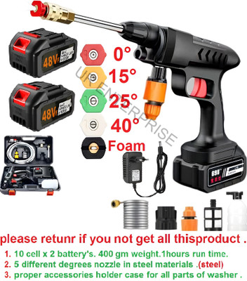 Rexmon 48V Portable Pressure Washer with 2 Batteries for Car wash & home cleaning Pressure Washer