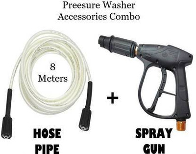RanPra COMBO OF HIGH PRESSURE WASHER WATER SPRAY GUN WITH HOSE PIPE 8 METERS Pressure Washer