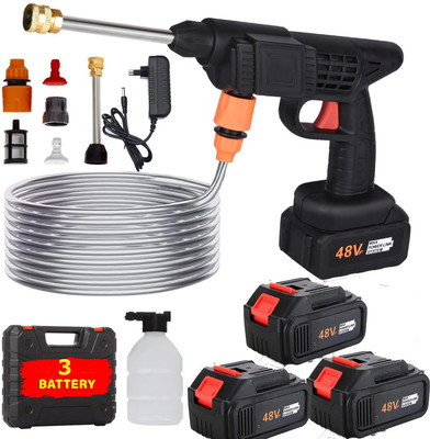 jomlick (3 Batteries) Car Washer High Pressure Gun Rechargeable Spray Gun